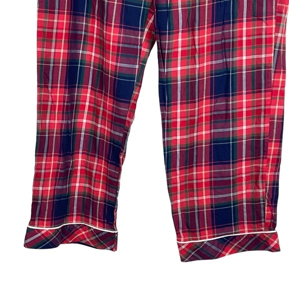 VICTORIA'S SECRET PLAID HOLIDAY RED GREEN COTTON FLANNEL MATCHING PAJAMA PJ SET - Picture 11 of 15